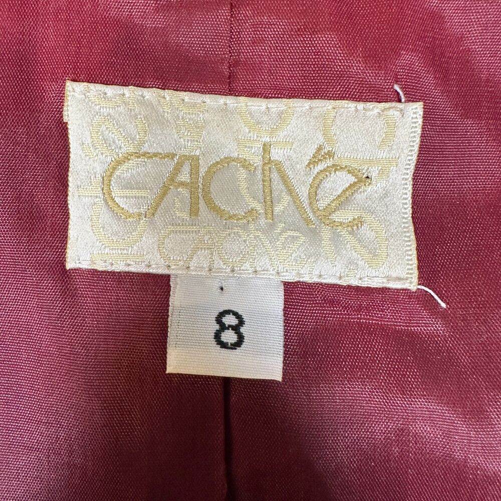 Cache Vintage Animal Print Sequin Blazer Jacket S… - image 5